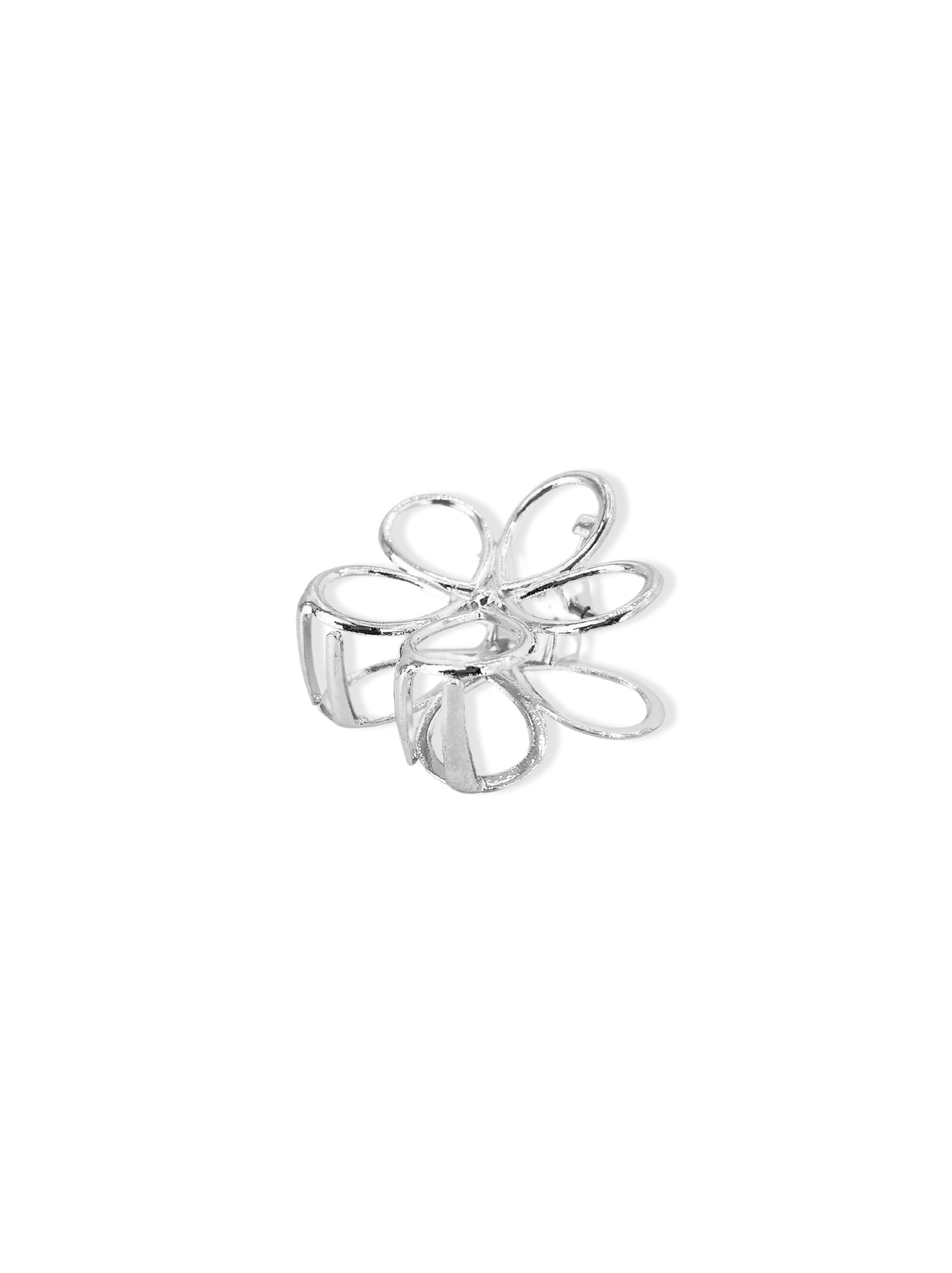 Silver Flower Hair Clip