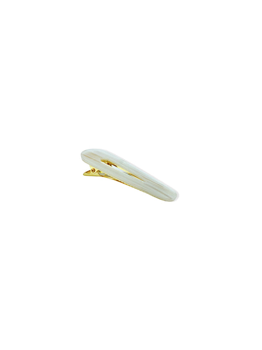 Golden hair clip with resin