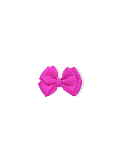 Hair clip with pink bow