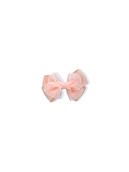 Hair clip with orange bow