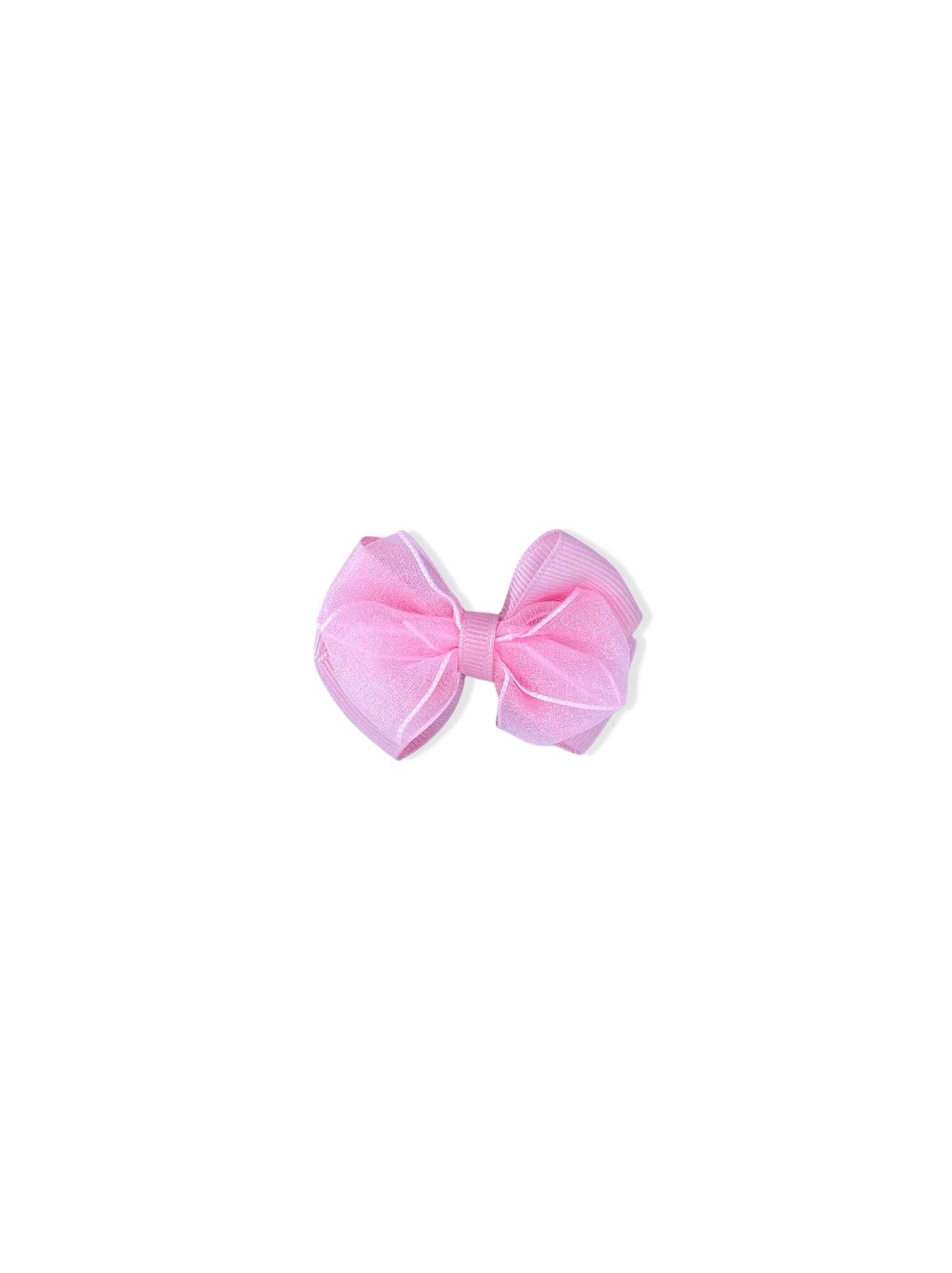 Hair clip with pink bow