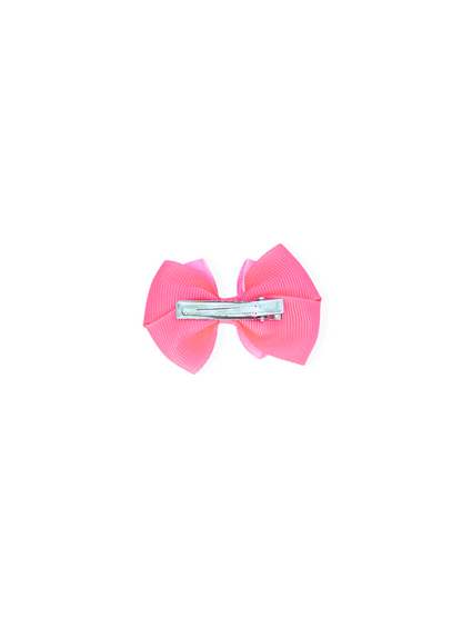 Hair clip with pink bow