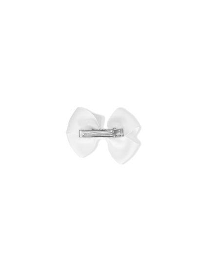 Hair clip with white bow