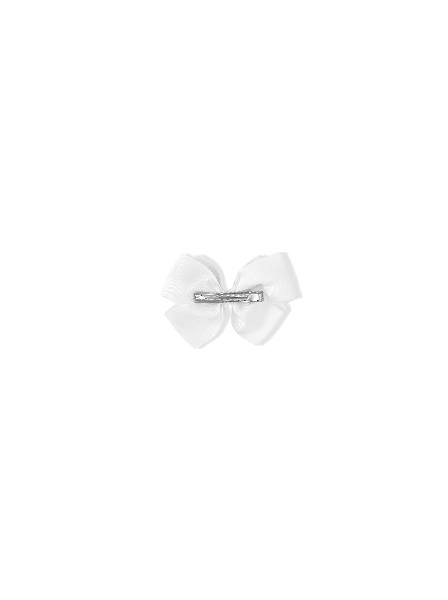 Hair clip with white bow