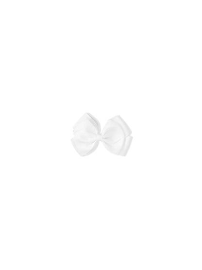 Hair clip with white bow