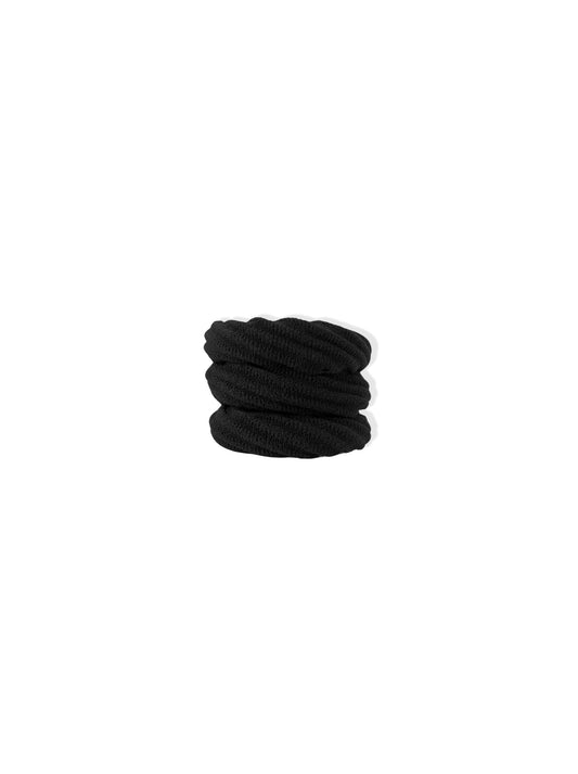 Set of black hair elastics