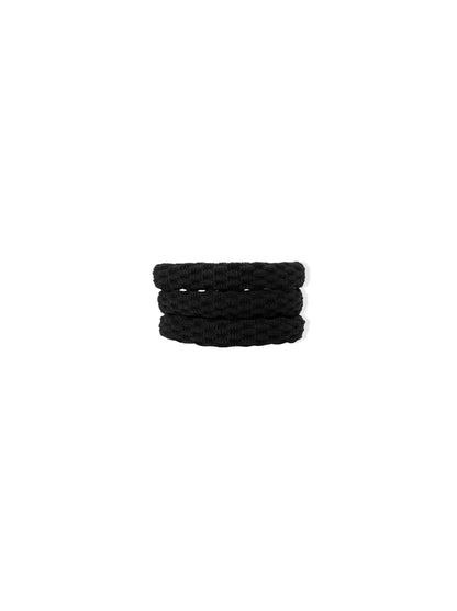 Set of black hair elastics