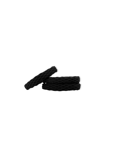 Set of black hair elastics