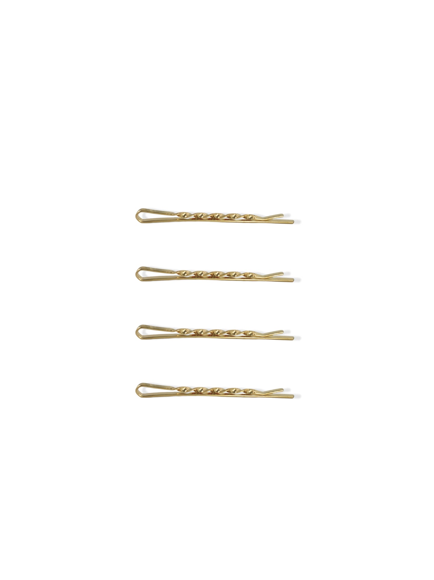 Set of golden hair clips