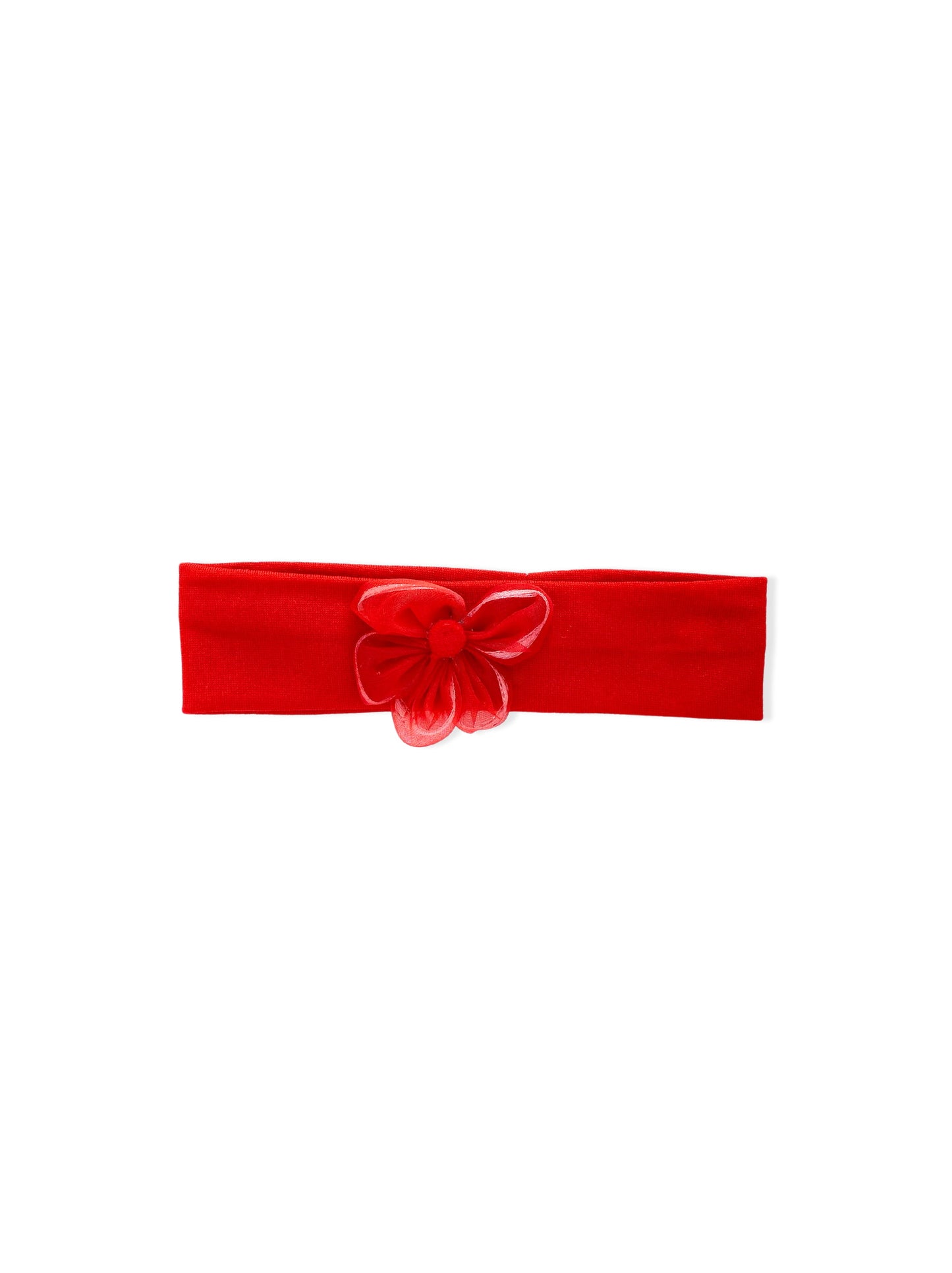 Red hair ribbon with flower