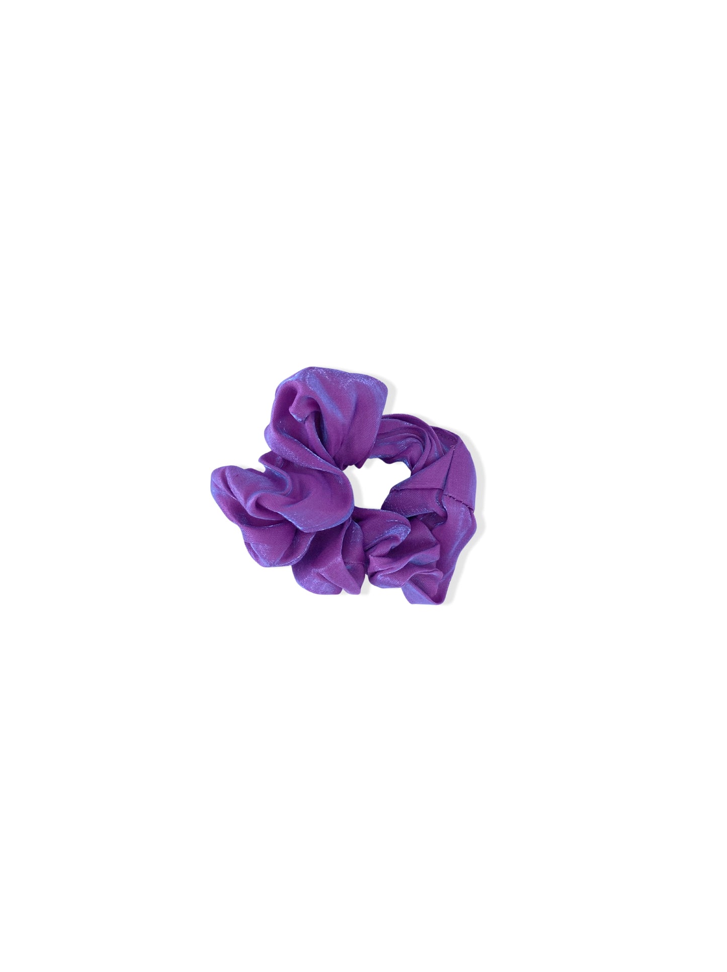 Purple shiny hair scrunchie