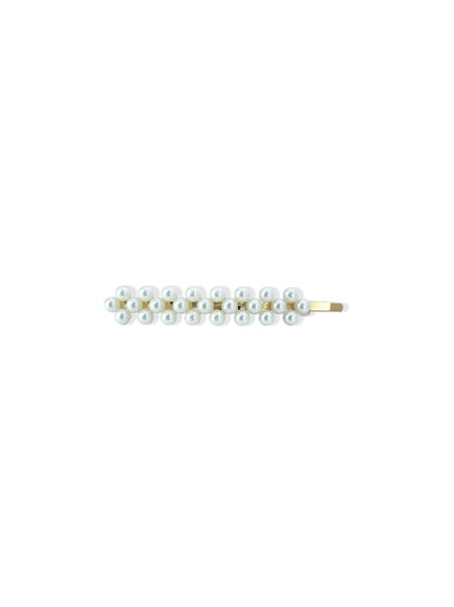 Golden hair clip with pearls