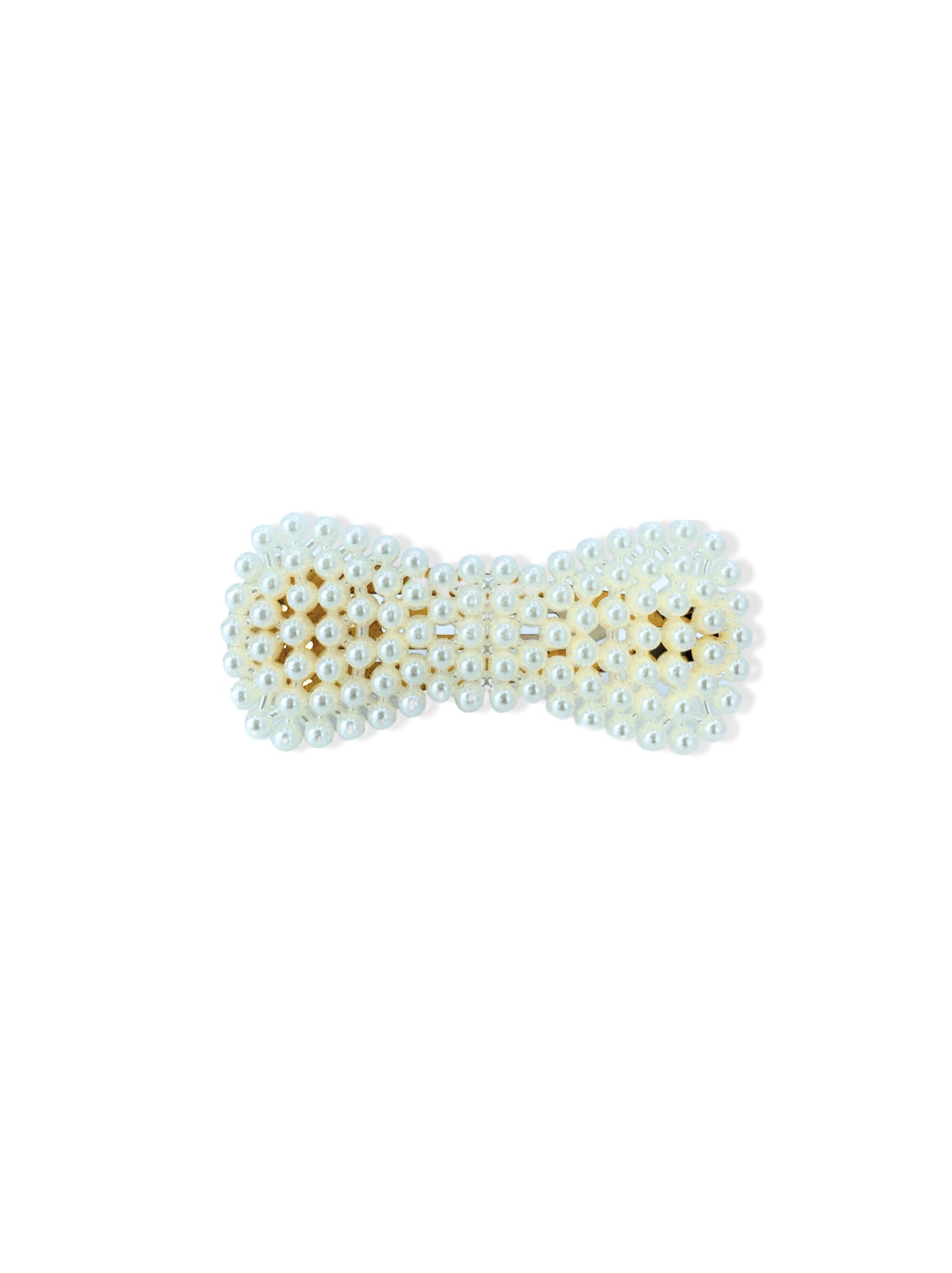 Golden hair clip with pearls