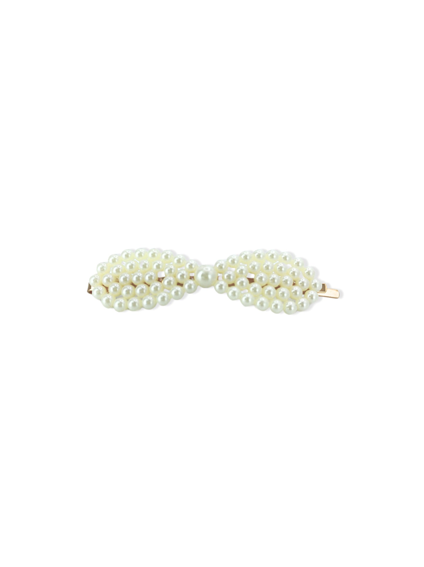 Barrette à cheveux dorée avec perles