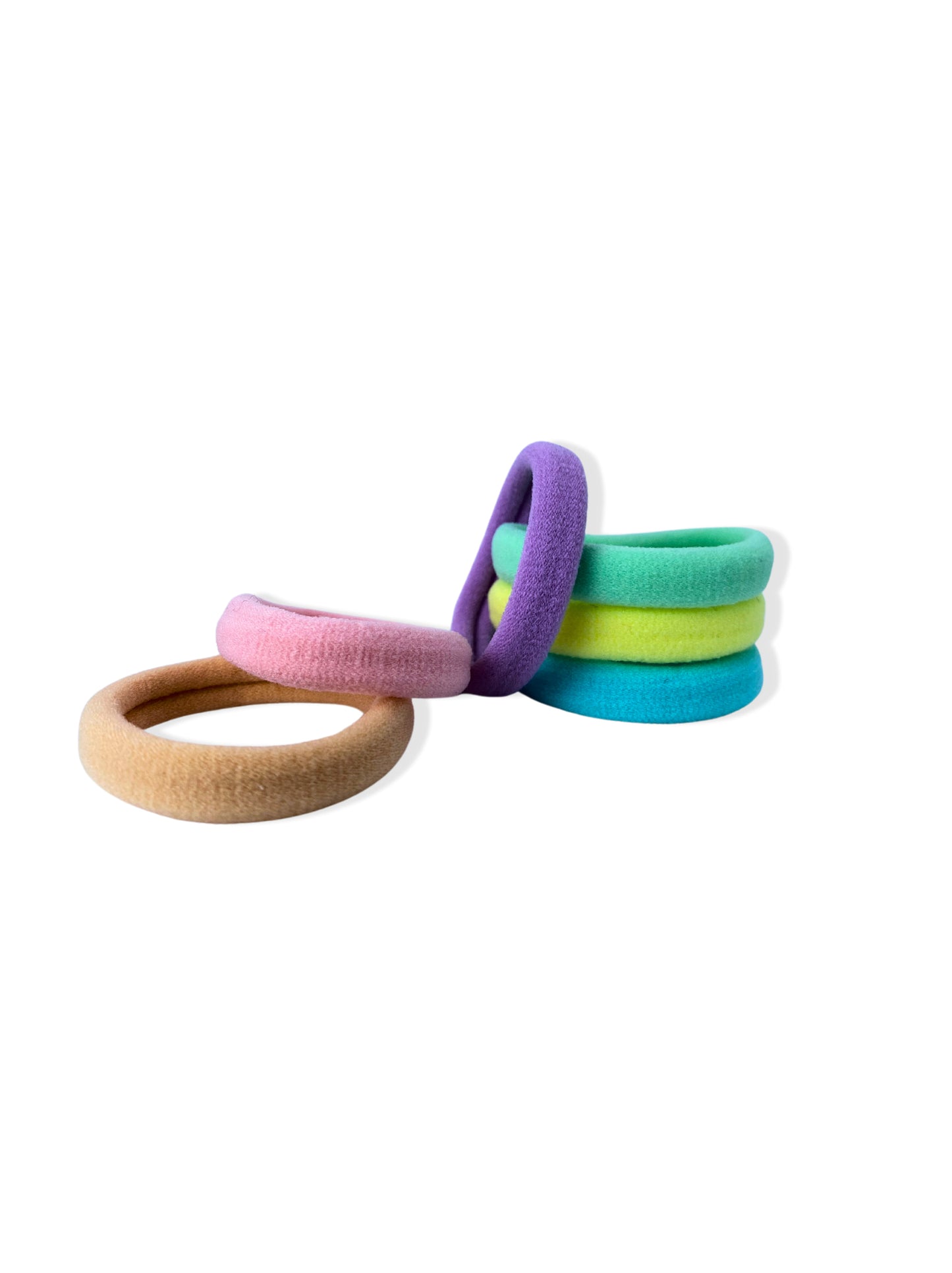 Set of colored hair elastics