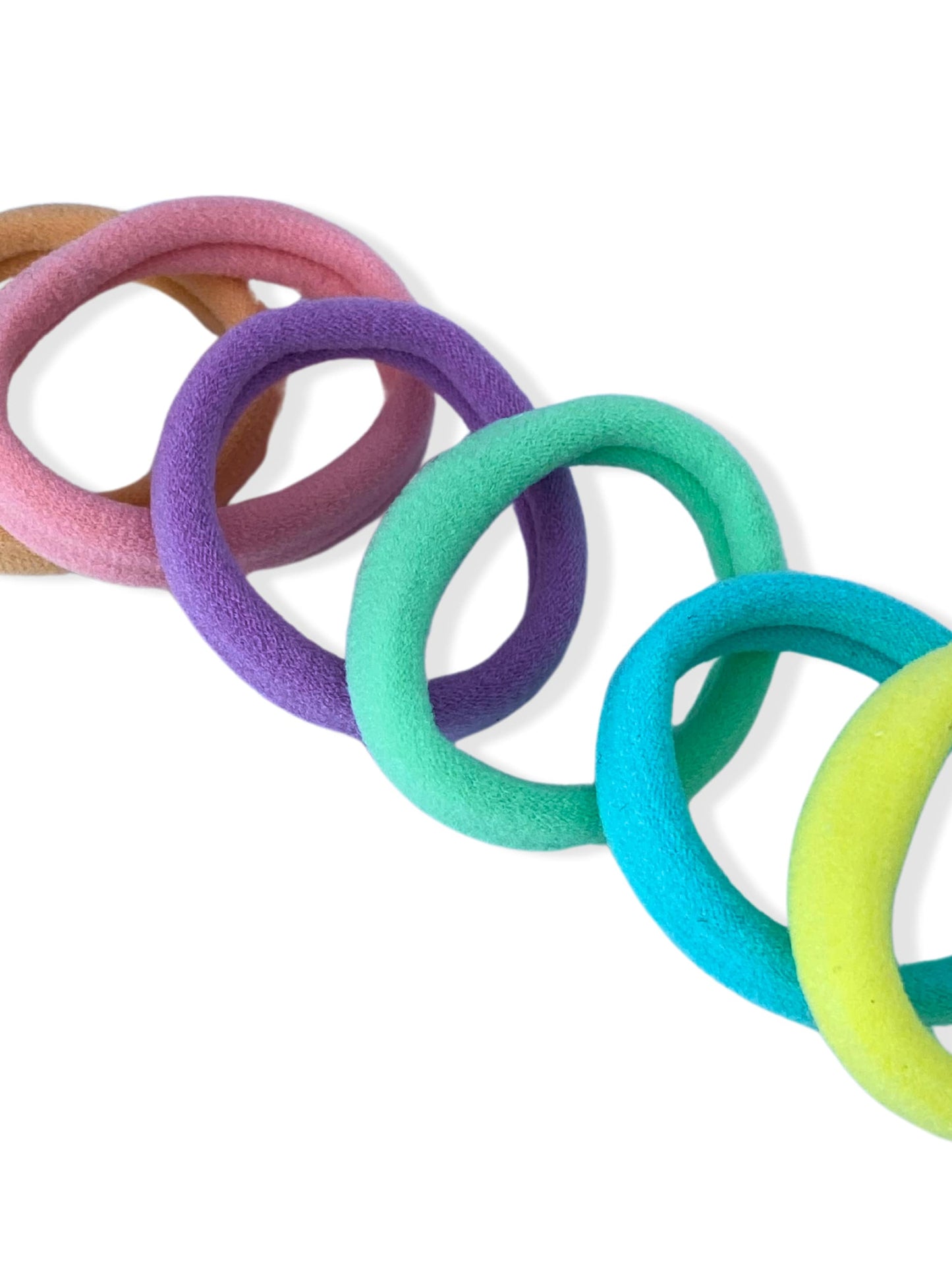 Set of colored hair elastics