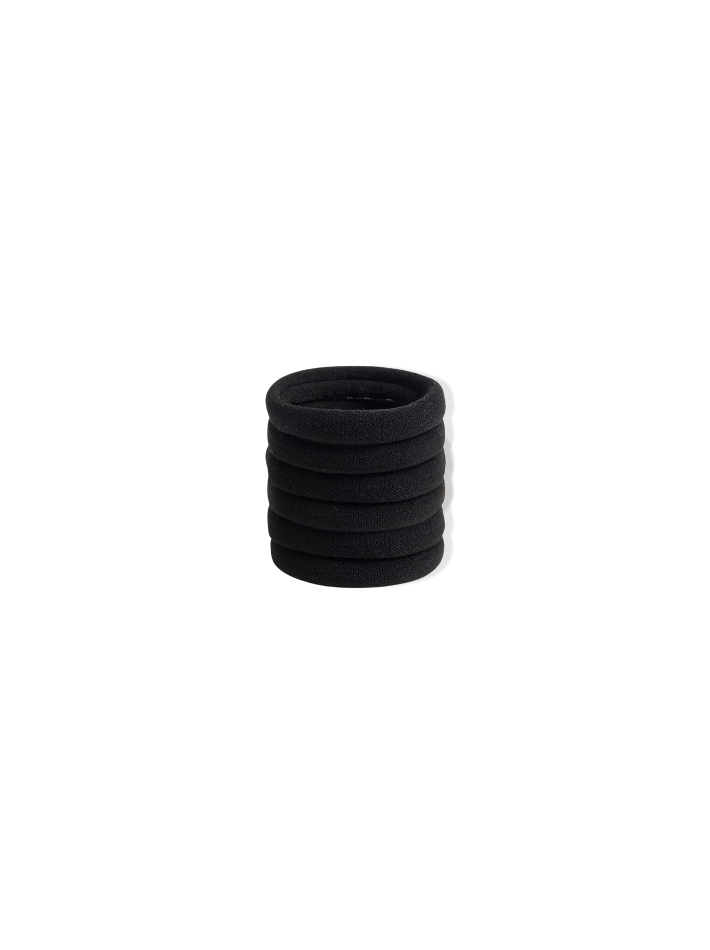 Set of black hair elastics