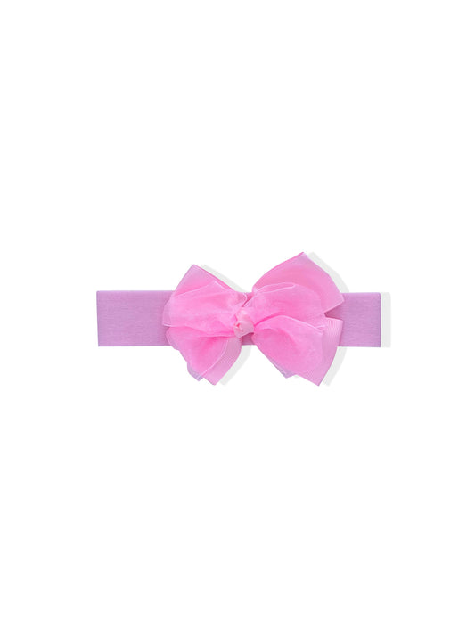 Pink hair ribbon with bow