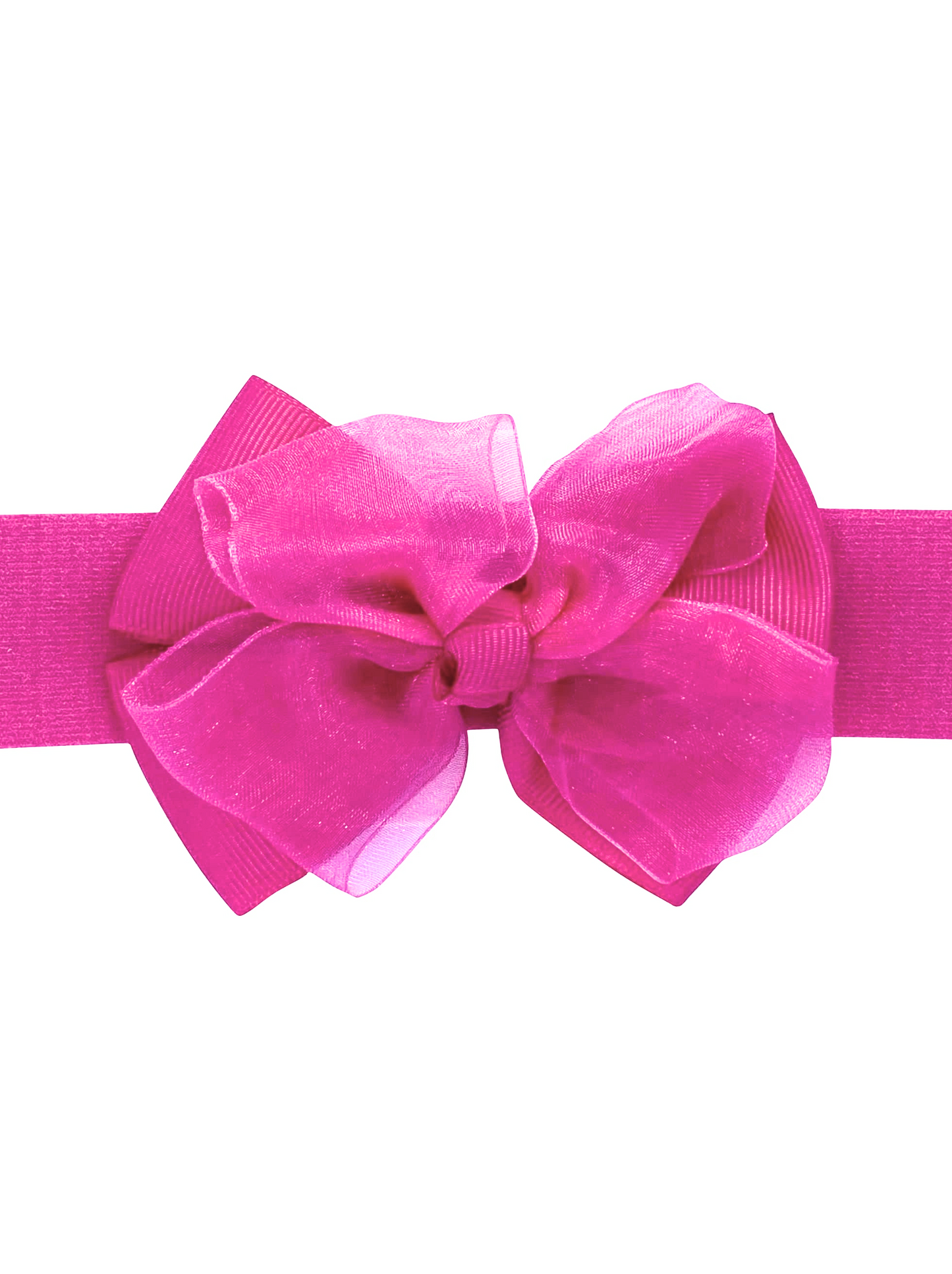 Pink hair ribbon with bow