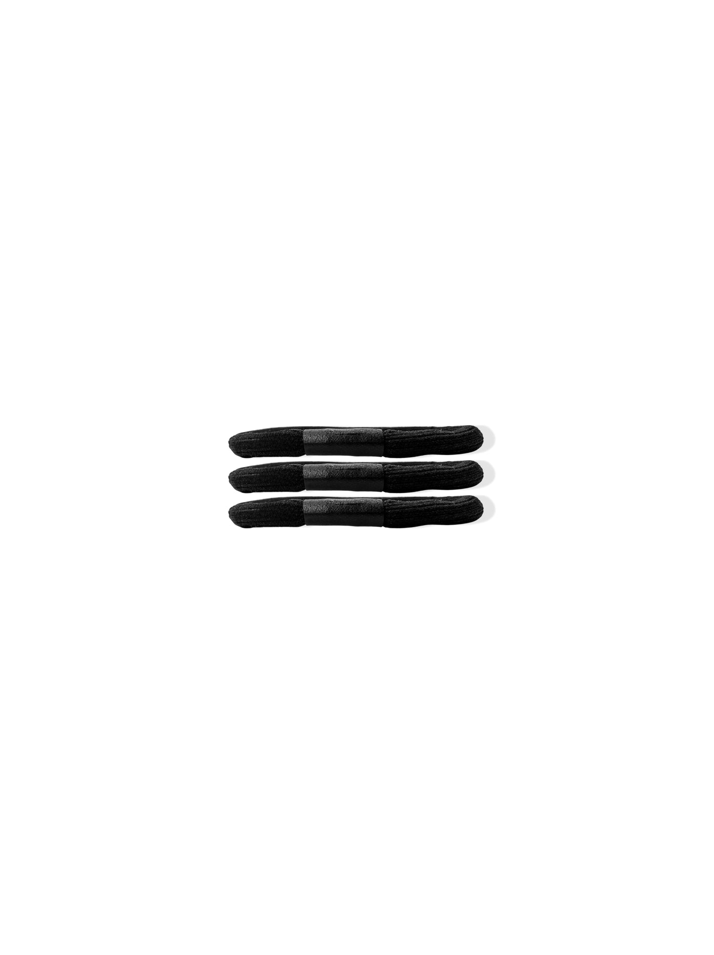 Set of black hair elastics