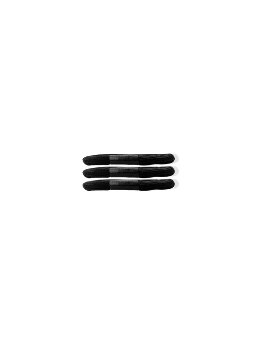 Set of black hair elastics