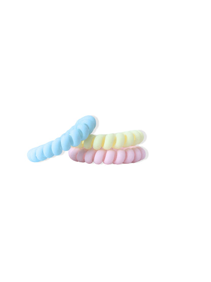 Set of colored hair elastics