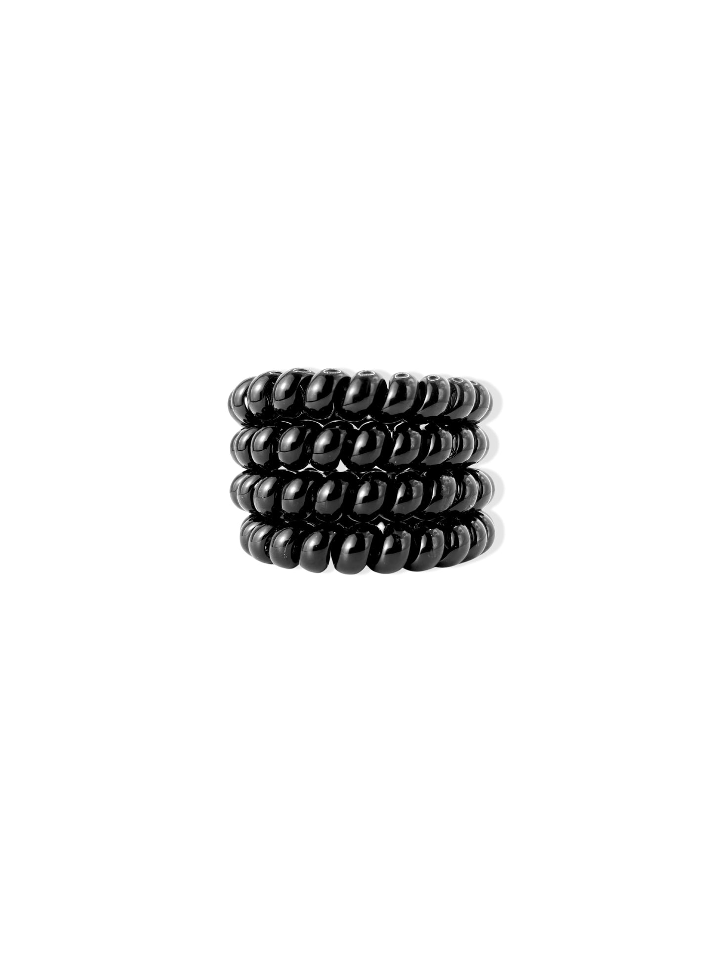 Set of black hair elastics