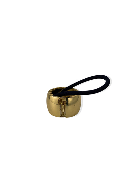 Hair elastic with gold ornament