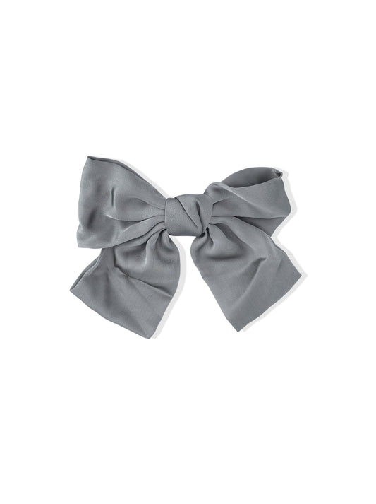 French hair clip with gray bow