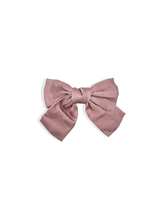 French hair clip with pink bow