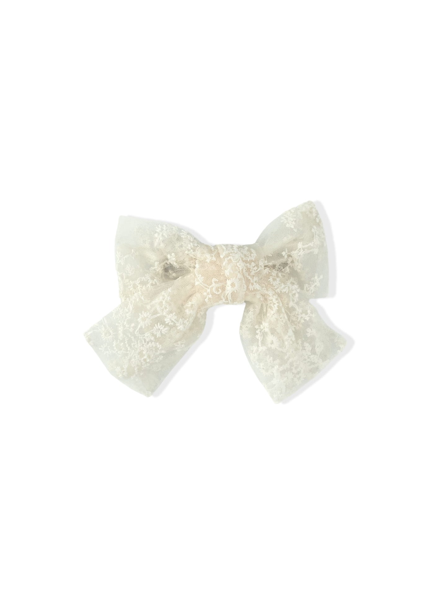 French hair clip with white bow