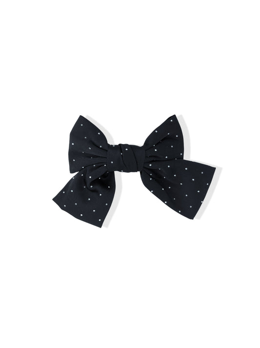 French hair clip with black bow