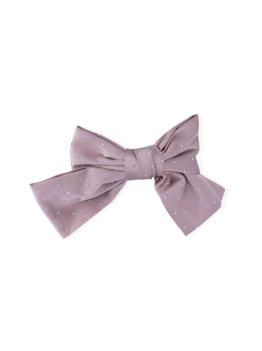 French hair clip with pink bow