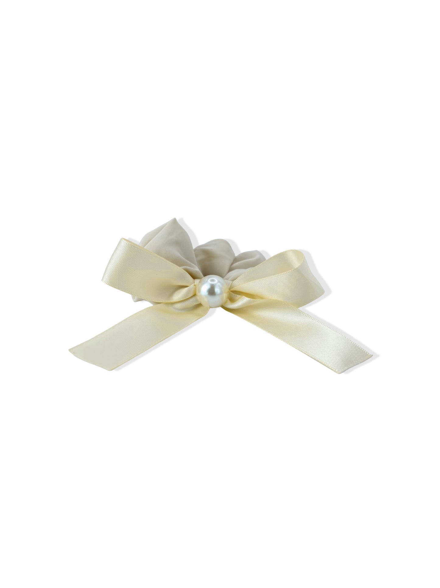 Hair elastic with bow and pearl