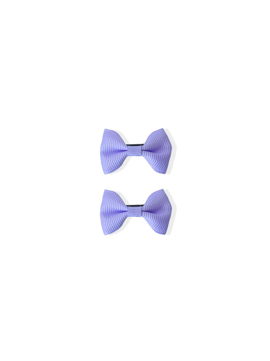 Hair clip with purple bow